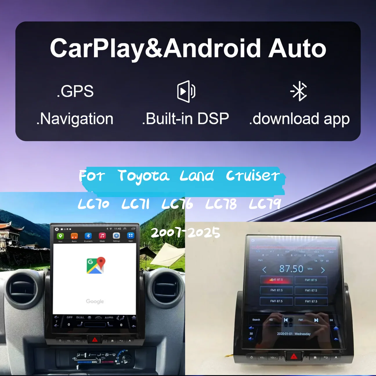 Y 10.26" Carplay Android 13 GPS Navigation For Toyota Land Cruiser LC70/LC76/LC78/LC79 2008-2023 Multimedia Player Car Radio
Y 10.26" Carplay Android 13 GPS Navigation For Toyota Land Cruiser LC70/LC76/LC78/LC79 2008-2023 Multimedia Player Car Radio
