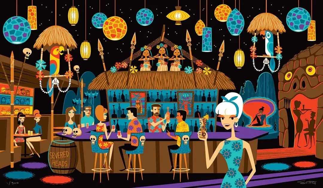 Josh Agle SHAG The Divine Drinkery Serigraph Print Art Canvas Poster For Living Room Decor Home Wall Picture
Josh Agle SHAG The Divine Drinkery Serigraph Print Art Canvas Poster For Living Room Decor Home Wall Picture