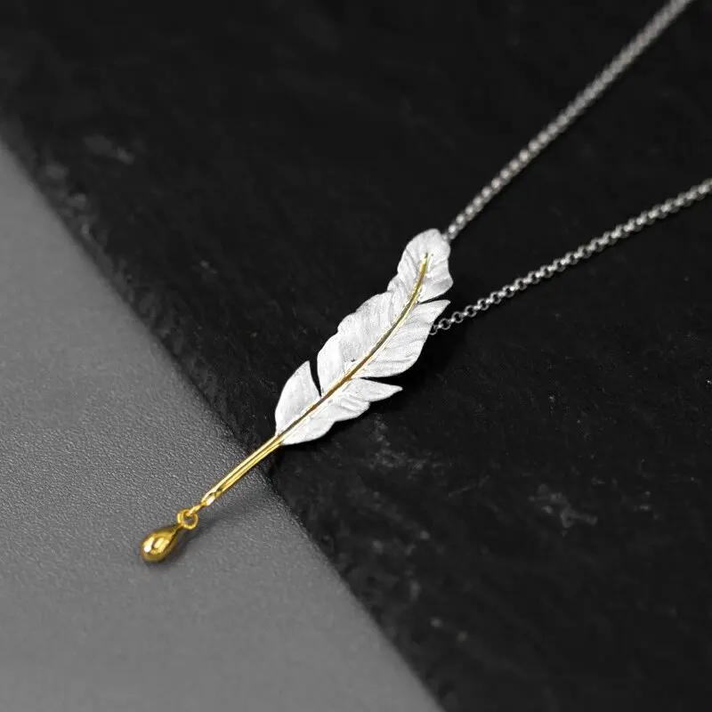 925 Sterling Silver Vintage Feather Pendant Necklace for Women Jewelry Accessories Gifts
925 Sterling Silver Vintage Feather Pendant Necklace for Women Jewelry Accessories Gifts