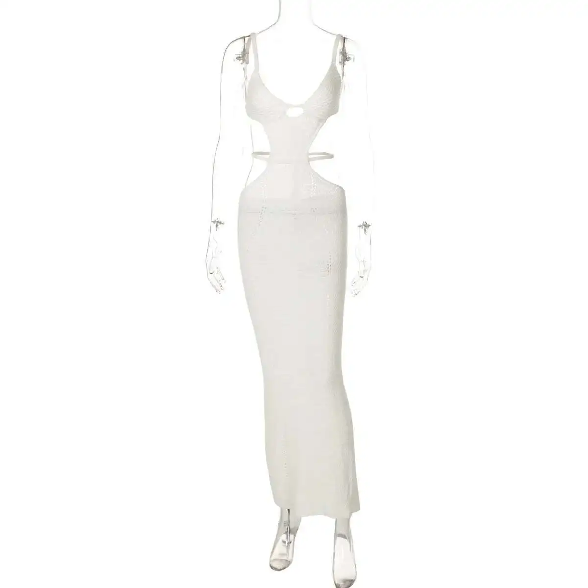 Selling New Hot Woolen Sexy Hollow Backless Patchwork Lace Up Long Slim Fitting Suspender Dress for Women Vestido Women Party
Selling New Hot Woolen Sexy Hollow Backless Patchwork Lace Up Long Slim Fitting Suspender Dress for Women Vestido Women Party