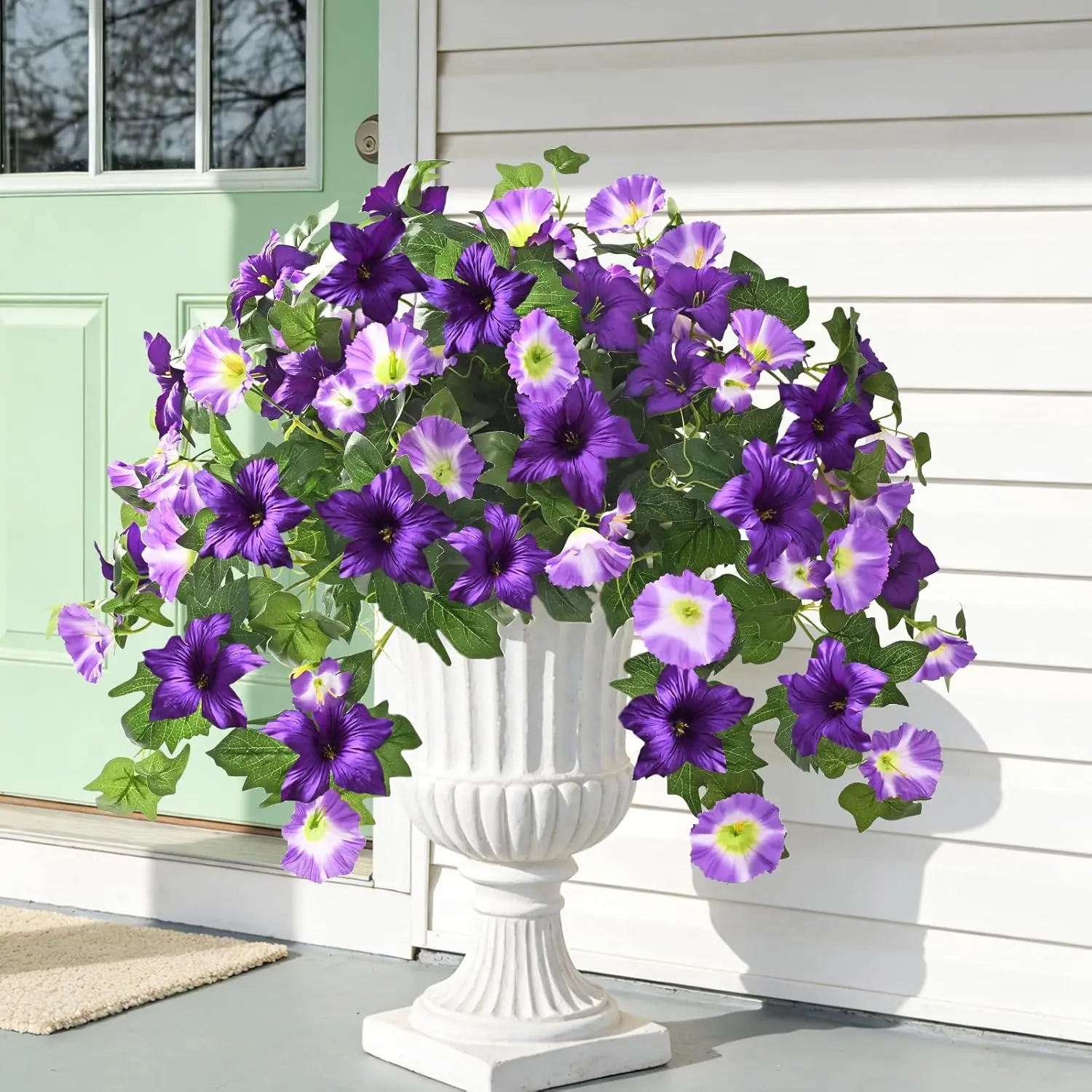 8PCS Mixed Purple Artificial Petunias UV Resistant Fake Flowers Realistic Faux Silk for Outdoor Garden Porch Patio Spring Summer
8PCS Mixed Purple Artificial Petunias UV Resistant Fake Flowers Realistic Faux Silk for Outdoor Garden Porch Patio Spring Summer