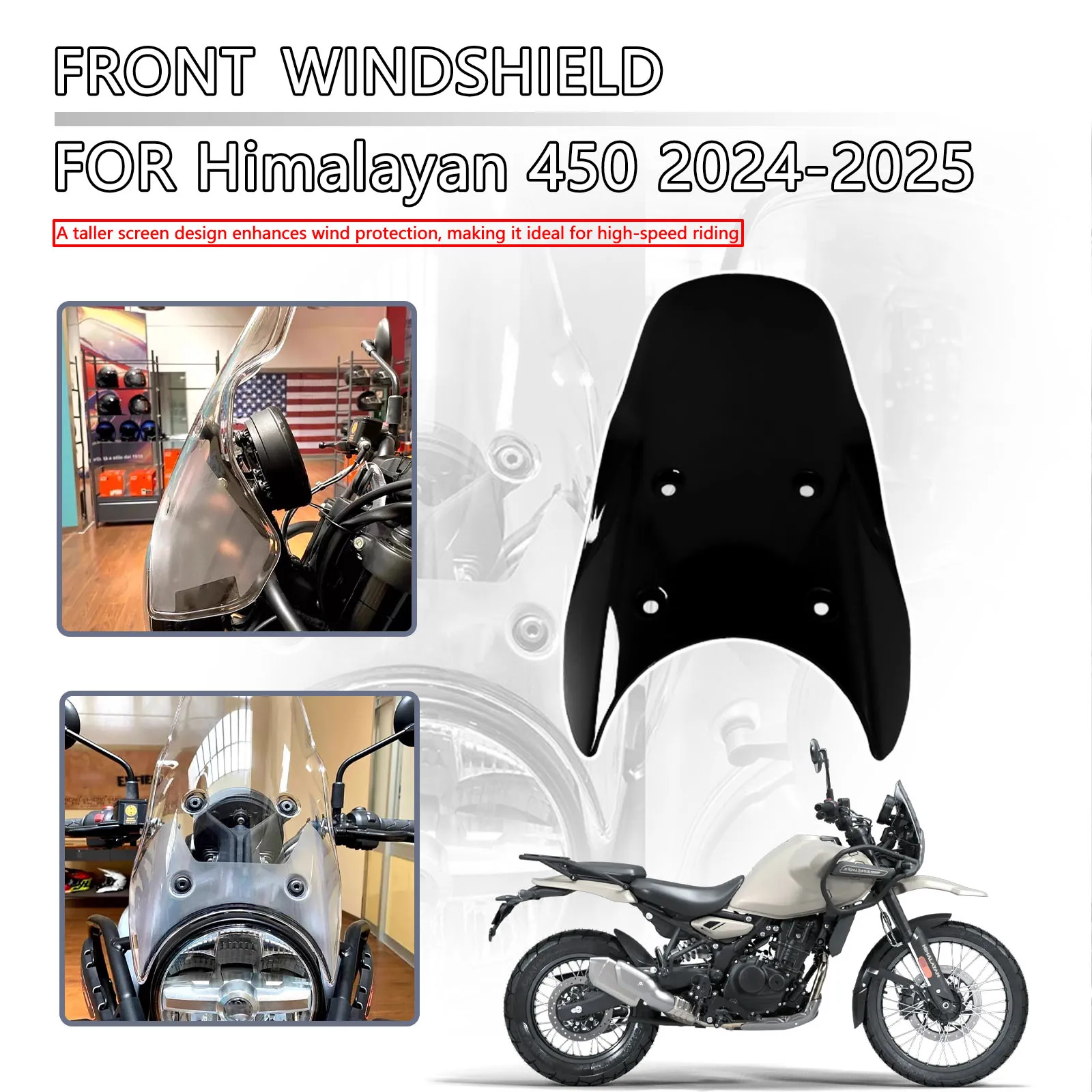 Himalayan450 Motorcycle Windshield Windshield Raised Windshield WindScreen For Himalayan 450 Himalayan452 Himalayan450 2024 2025
Himalayan450 Motorcycle Windshield Windshield Raised Windshield WindScreen For Himalayan 450 Himalayan452 Himalayan450 2024 2025