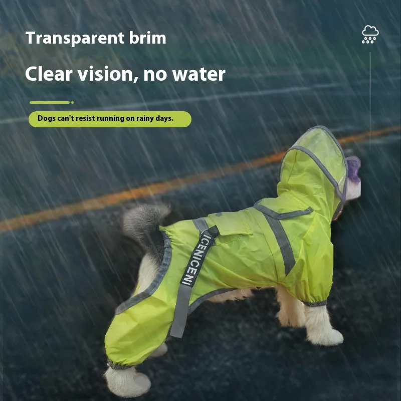 Waterproof Dog Raincoat with Reflective Strips-Full Coverage 4-Leg Design for All Breeds Raincoat Dogs Pet
Waterproof Dog Raincoat with Reflective Strips-Full Coverage 4-Leg Design for All Breeds Raincoat Dogs Pet