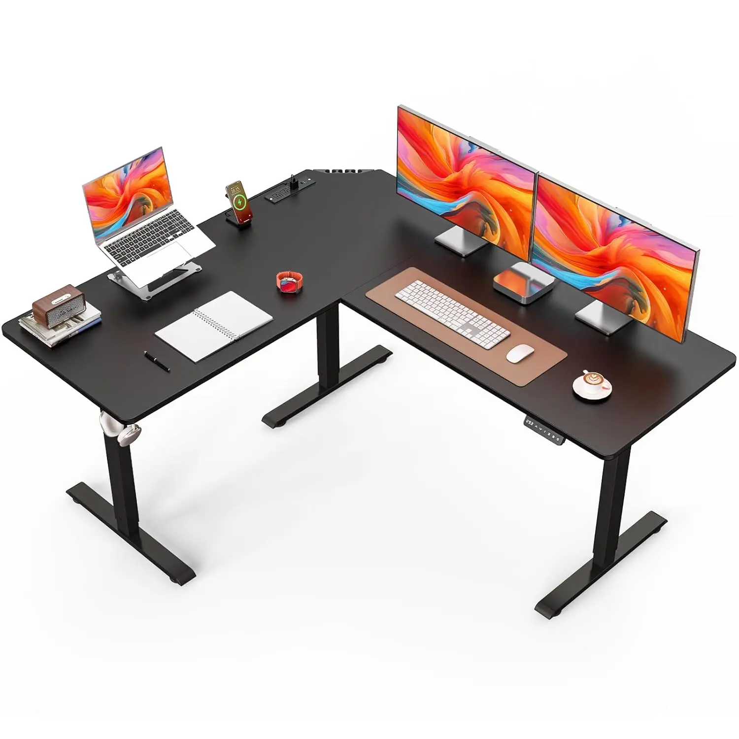 L-Shaped Height Adjustable Corner Desk with Power Outlets Electric Sit Stand Computer Desk Home Office 63x55 Inch, Customized
L-Shaped Height Adjustable Corner Desk with Power Outlets Electric Sit Stand Computer Desk Home Office 63x55 Inch, Customized