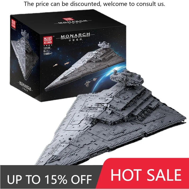 MOULD KING 13135 Star Plan Building Bricks MOC-23556 ISD Monarch Starship Model Imperial Star Destroyer Toys Plastic Wars
MOULD KING 13135 Star Plan Building Bricks MOC-23556 ISD Monarch Starship Model Imperial Star Destroyer Toys Plastic Wars