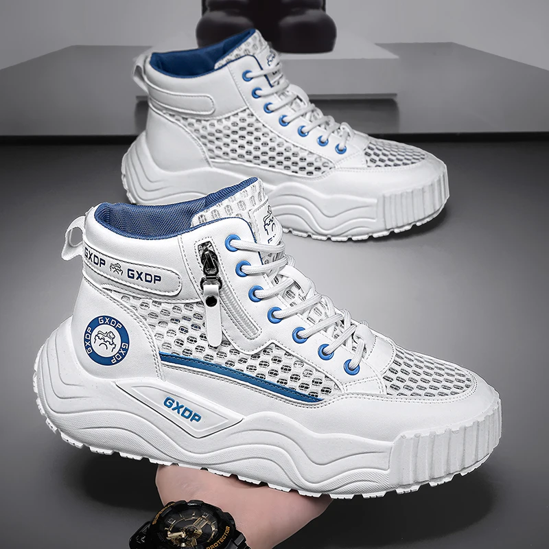 Men's Breathable Mesh Shoes, Summer Hollow Out Color Block Sneakers, Thick Sole Casual Daily Ankle Boots
Men's Breathable Mesh Shoes, Summer Hollow Out Color Block Sneakers, Thick Sole Casual Daily Ankle Boots