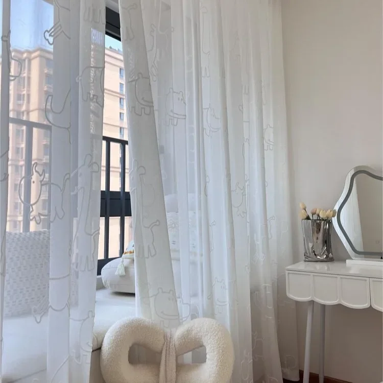 1PC Bedroom Window Children's Room Animal Park White Screen Curtain 3D 3D Relief Embroidery Cute Cartoon Curtain
1PC Bedroom Window Children's Room Animal Park White Screen Curtain 3D 3D Relief Embroidery Cute Cartoon Curtain