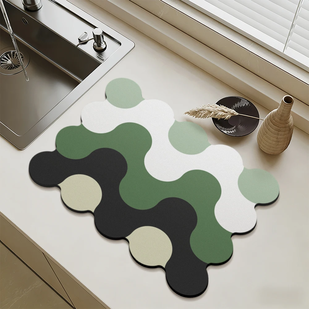 Kitchen Dish Absorbent Drying Mat Anti-Slip Countertop Drainer Mat Coffee Machine Insulation Pad Quick-Drying Table Mat
Kitchen Dish Absorbent Drying Mat Anti-Slip Countertop Drainer Mat Coffee Machine Insulation Pad Quick-Drying Table Mat