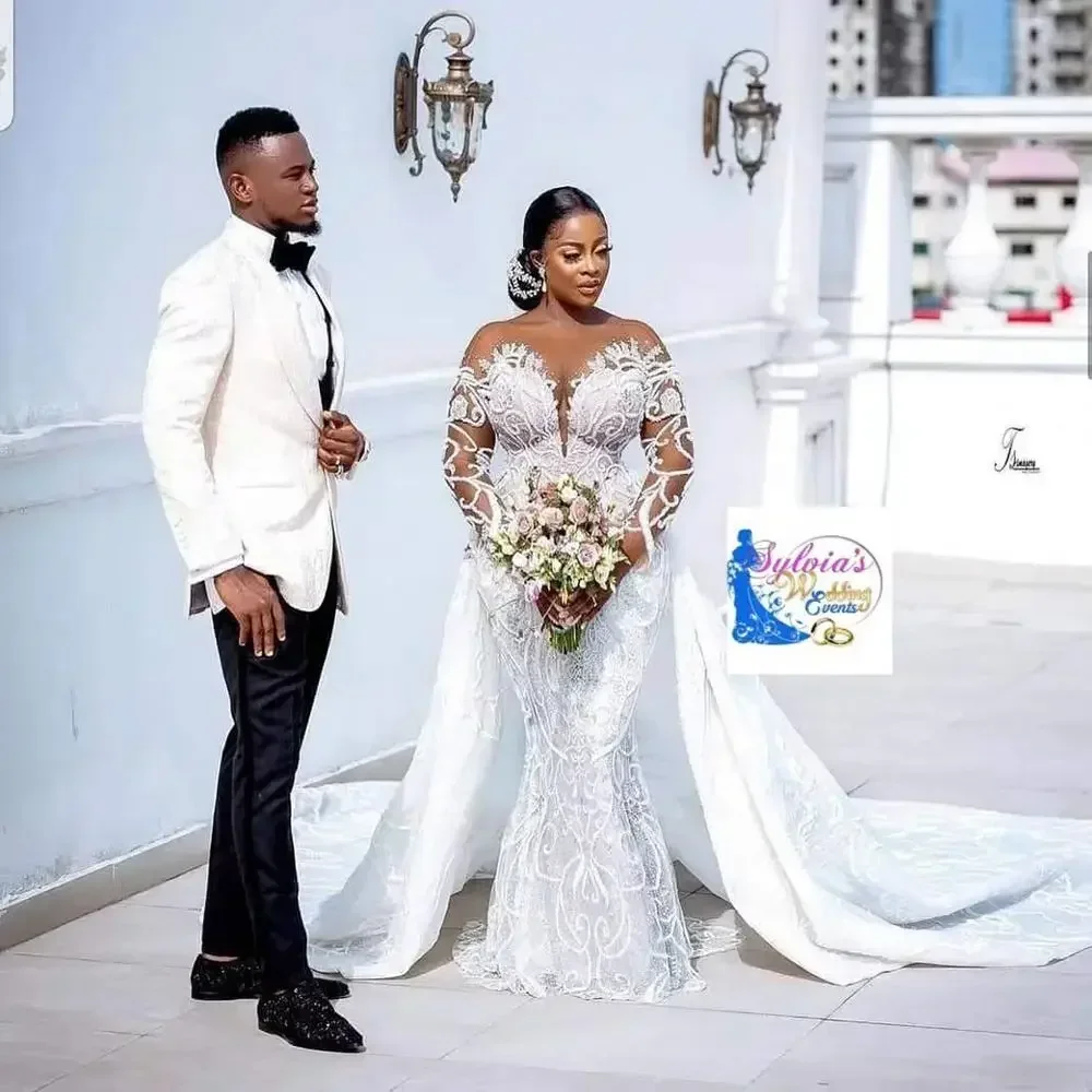 Индивидуальные свадебные платья в африканском стиле с бисером, длинными рукавами, силуэт «русалка», на заказ, со съемными элементами
Индивидуальные свадебные платья в африканском стиле с бисером, длинными рукавами, силуэт «русалка», на заказ, со съемными элементами