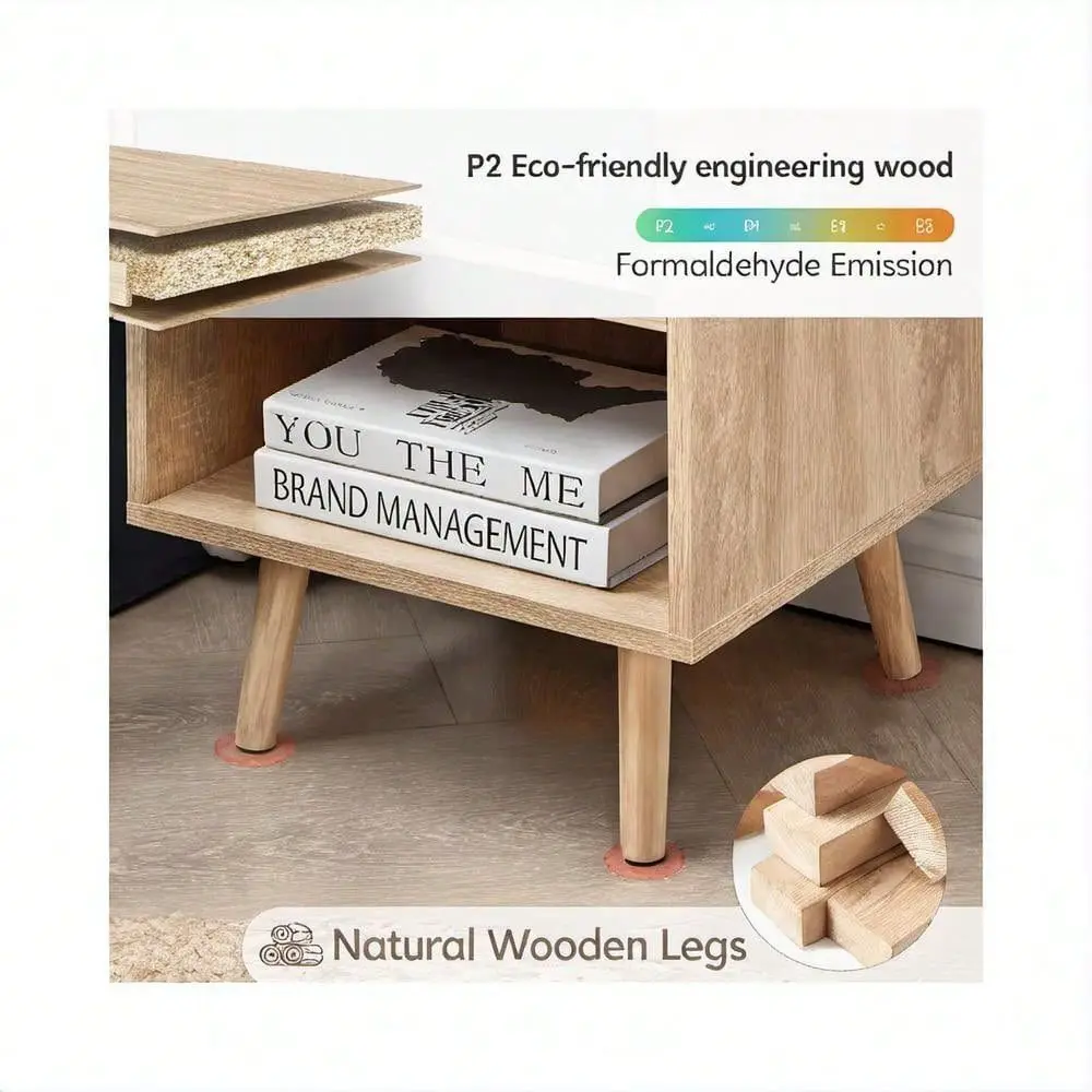 Nightstand Grey Drawer, Open Compartment, Solid Wood, Easy Assembly, Modern Small Space Nightstand
Nightstand Grey Drawer, Open Compartment, Solid Wood, Easy Assembly, Modern Small Space Nightstand