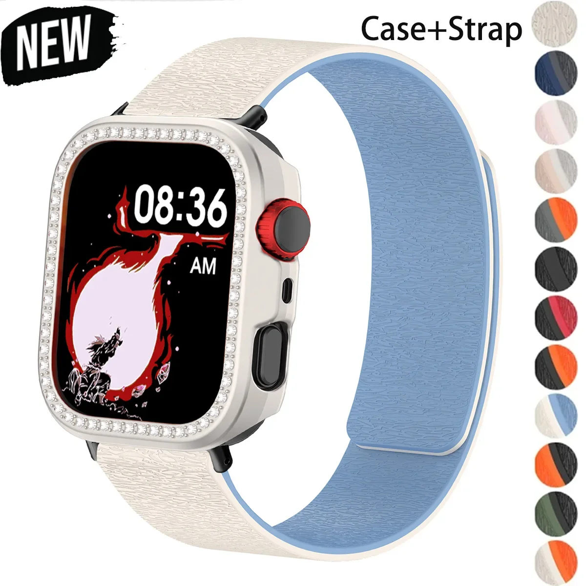 Magnetic Strap+diamond Case for Huawei Watch Fit 5/5Pro Two Tone Silicone Band Bling Cover for Huawei Band 5 Pro Women Bracelet
Magnetic Strap+diamond Case for Huawei Watch Fit 5/5Pro Two Tone Silicone Band Bling Cover for Huawei Band 5 Pro Women Bracelet
