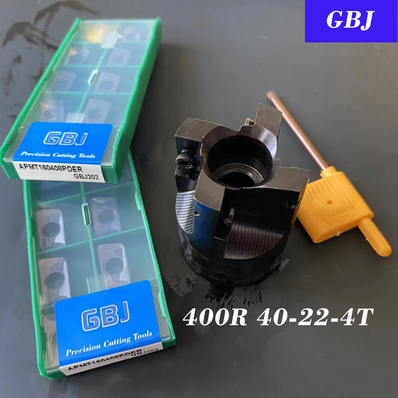 400R 40-22-4T Right angle cutter head 40mm/1.58" and APMT160408PDER Steel and Stainless steel processing For finish-milling
400R 40-22-4T Right angle cutter head 40mm/1.58" and APMT160408PDER Steel and Stainless steel processing For finish-milling