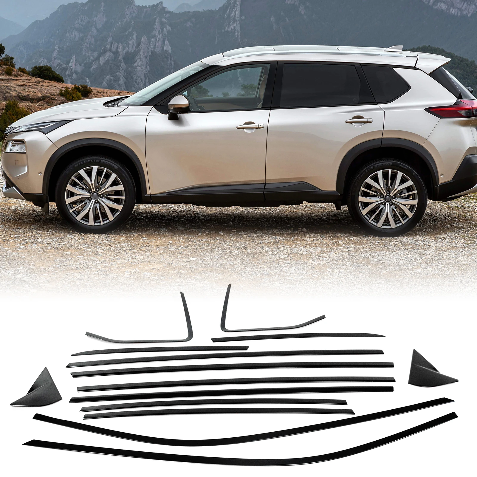 Door Side Frame Seal Molding Styling Weatherstrips Cover Gloss Black Exterior Window Trim Strips For Nissan X-TRAIL 2022-2025
Door Side Frame Seal Molding Styling Weatherstrips Cover Gloss Black Exterior Window Trim Strips For Nissan X-TRAIL 2022-2025