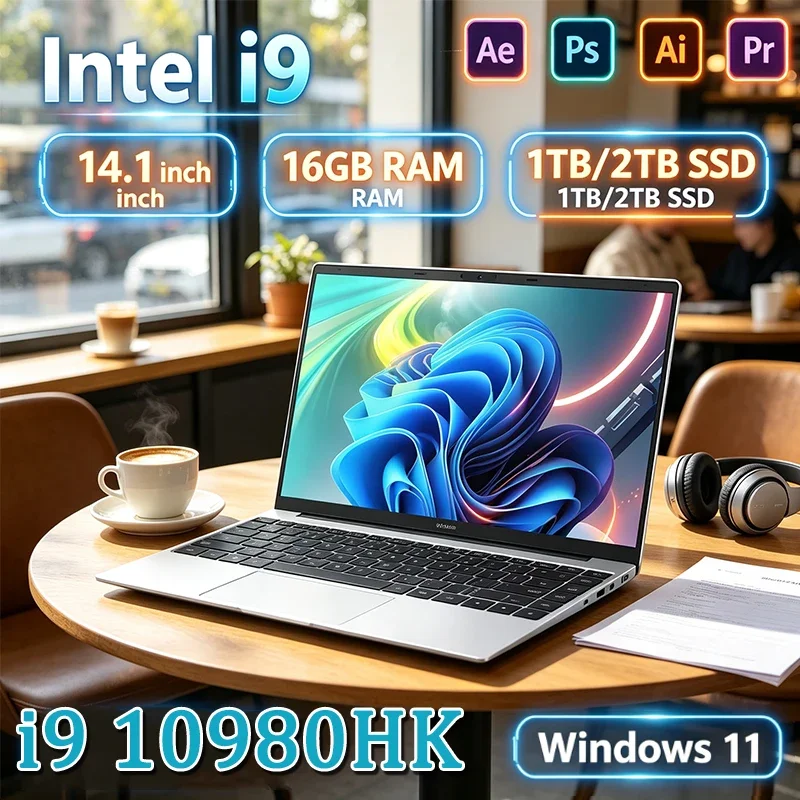Intel Core i9 10980HK 14.1 Inch Laptop Windows 11 Pro 32GB DDR4 2TB SSD Gaming PC Gamer Office Portable Notebook Computer
Intel Core i9 10980HK 14.1 Inch Laptop Windows 11 Pro 32GB DDR4 2TB SSD Gaming PC Gamer Office Portable Notebook Computer