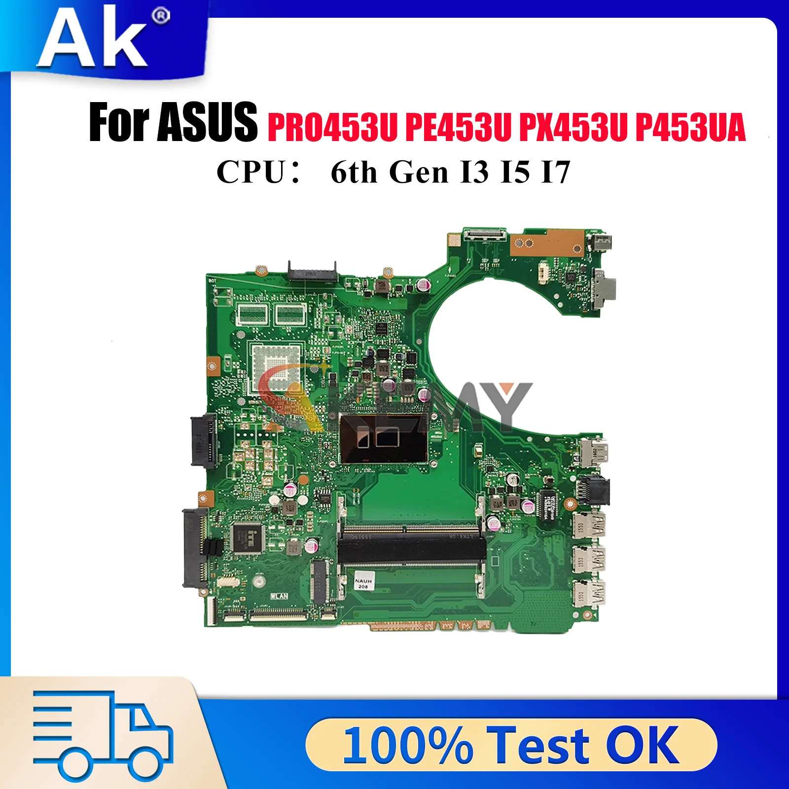 P453UA Материнская плата для ноутбука ASUS ProArt P453UJ PRO453U P453U PX453U PE453U P453UA Материнская плата с процессором I3 I5 I7 тест ОК быстрая доставка
P453UA Материнская плата для ноутбука ASUS ProArt P453UJ PRO453U P453U PX453U PE453U P453UA Материнская плата с процессором I3 I5 I7 тест ОК быстрая доставка