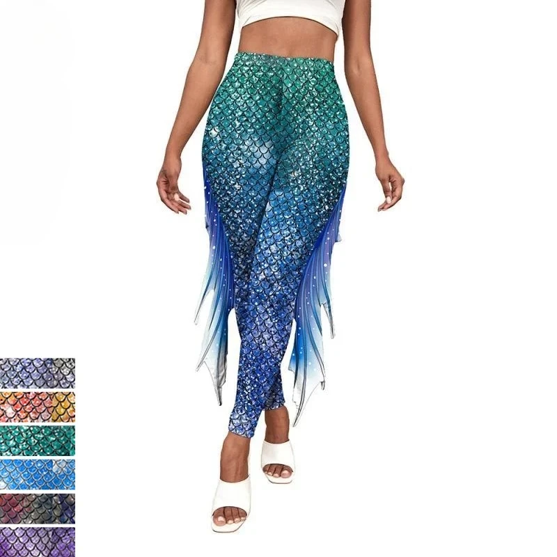 Spring Summer New Mermaid Printed Pants Fish Scales Cosplay 3D Printed Bottoms Fashion Women Leggings Tight Yoga Pants
Spring Summer New Mermaid Printed Pants Fish Scales Cosplay 3D Printed Bottoms Fashion Women Leggings Tight Yoga Pants