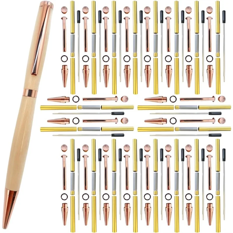 AT43-20 Pack Slimline Pen Kit 7Mm Wood Turning Twist Pen Kits With Refills,Brass Hardware & 5 Finishes For DIY Lathe Turning
AT43-20 Pack Slimline Pen Kit 7Mm Wood Turning Twist Pen Kits With Refills,Brass Hardware & 5 Finishes For DIY Lathe Turning