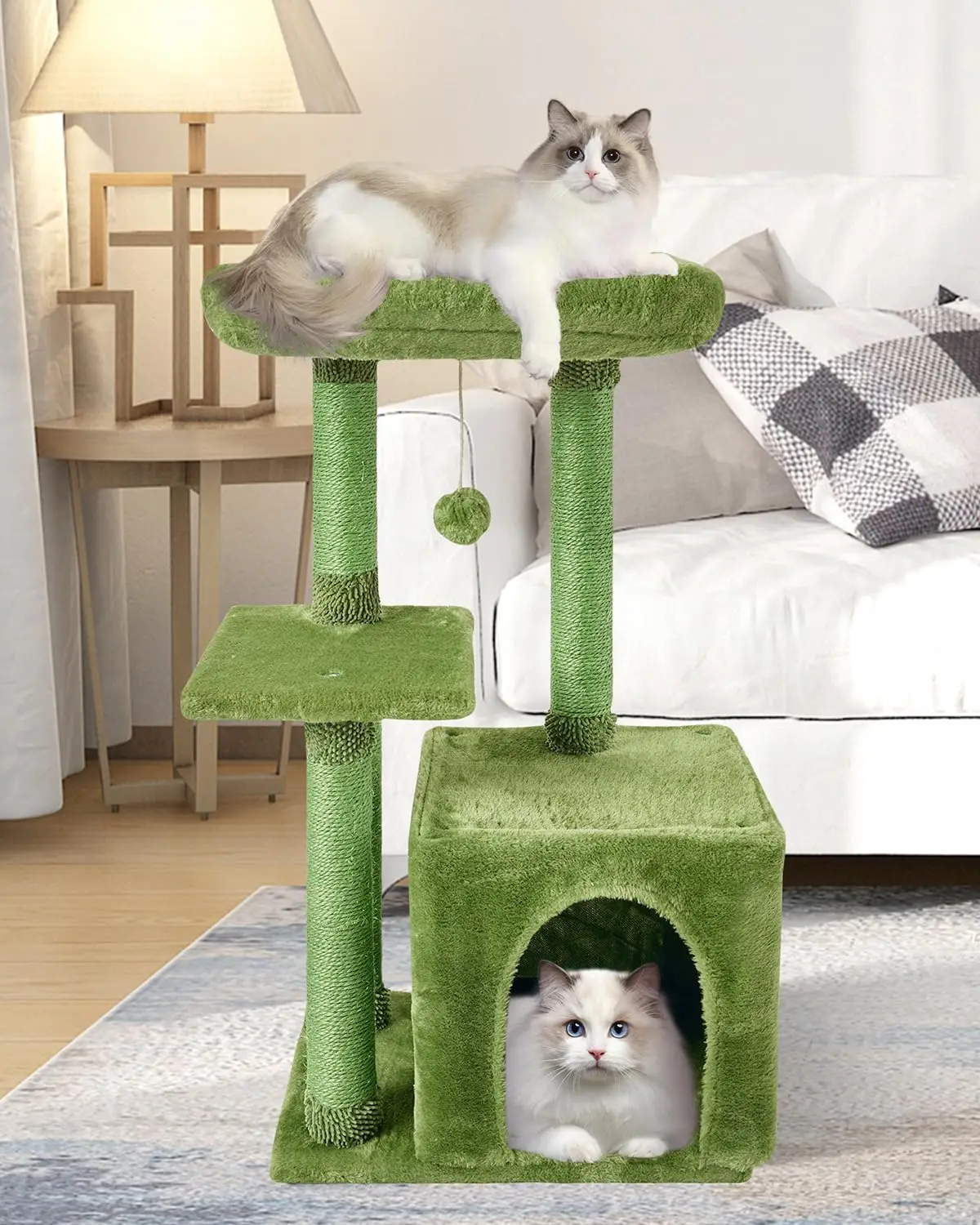 Cute Cat Tree Tower Indoor Kitten Condo Sisal Scratching Posts Jump Platform Play House Green
Cute Cat Tree Tower Indoor Kitten Condo Sisal Scratching Posts Jump Platform Play House Green