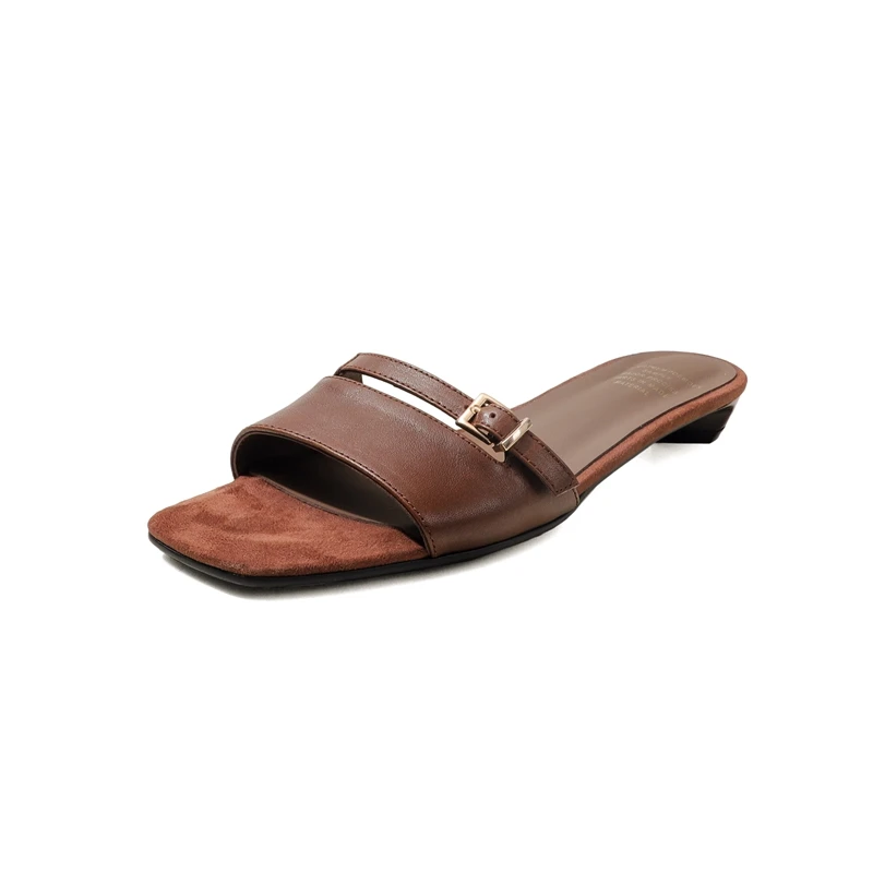 Summer Brand Metal Belt Buckle Design Low Heel Sandals Women Fashion Street Style Square Toe Mules Slippers Zapatos De Mujer
Summer Brand Metal Belt Buckle Design Low Heel Sandals Women Fashion Street Style Square Toe Mules Slippers Zapatos De Mujer