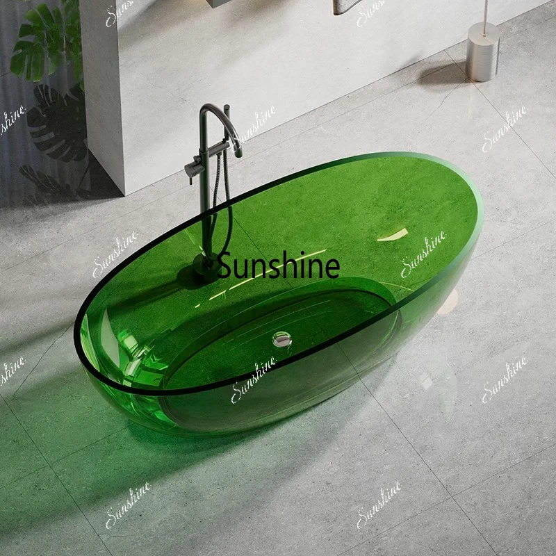 Transparent bathtub household high luxury hotel artificial stone color design customization
Transparent bathtub household high luxury hotel artificial stone color design customization