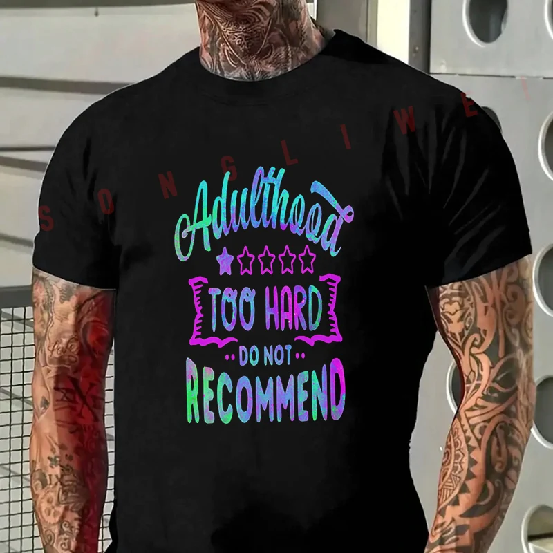 Adulthood Too Hard Slogan Design Motorcycle T-Shirt Men's Summer Casual Fashion Short Sleeve Tshirt Tops Tee
Adulthood Too Hard Slogan Design Motorcycle T-Shirt Men's Summer Casual Fashion Short Sleeve Tshirt Tops Tee