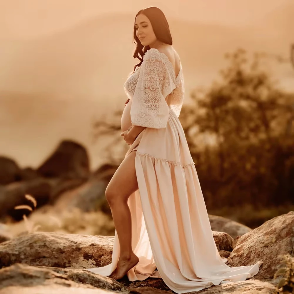 Bohemia Maternity Dress Photoshoot Lacee tops Two-Pieces V-Neck mbroidery Pregnancy Photo Baby Shower Plus size Boho Dresses 
Bohemia Maternity Dress Photoshoot Lacee tops Two-Pieces V-Neck mbroidery Pregnancy Photo Baby Shower Plus size Boho Dresses