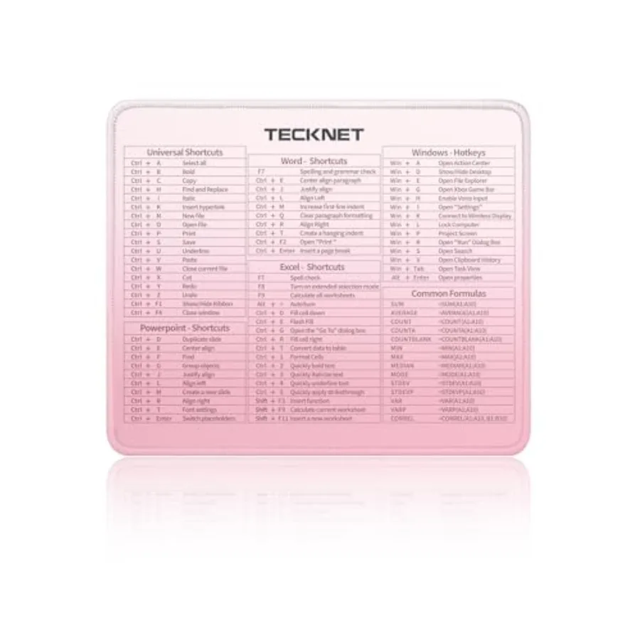 Excel Cheat Sheet Desk Pad, Mouse Pad for Excel Word PowerPoint Windows Shortcuts-11.6x9.8 Inch, Non-Slip Waterproof Office Des
Excel Cheat Sheet Desk Pad, Mouse Pad for Excel Word PowerPoint Windows Shortcuts-11.6x9.8 Inch, Non-Slip Waterproof Office Des