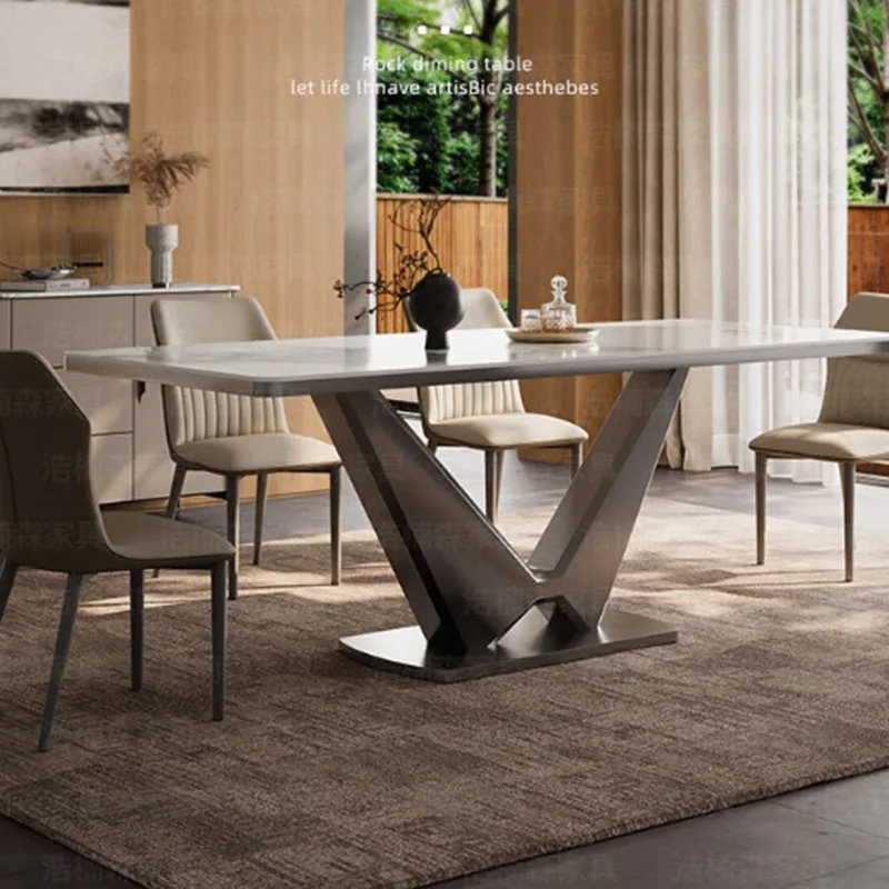 Rectangle Decoration Dining Table Designer Modern Aesthetic Unique Cheap Dining Table Universal Mesas De Jantar Trendy Furniture
Rectangle Decoration Dining Table Designer Modern Aesthetic Unique Cheap Dining Table Universal Mesas De Jantar Trendy Furniture