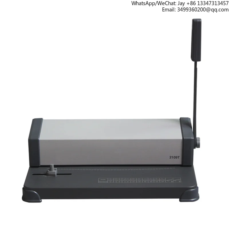 WD-2109T)Desktop Manual 46 Holes Screw Coil Paper Binding And Punching Machine
WD-2109T)Desktop Manual 46 Holes Screw Coil Paper Binding And Punching Machine