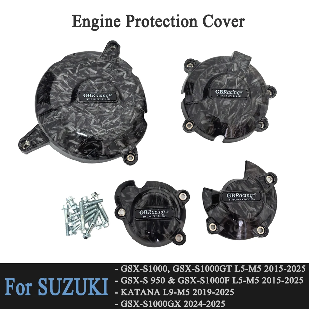GBRacing Engine ProtectionGSX-S1000, GSX-S1000GT, GSX-S 950& GSX-S1000F Engine Cover Motorcycle Protective Covers Case Set L5-M6