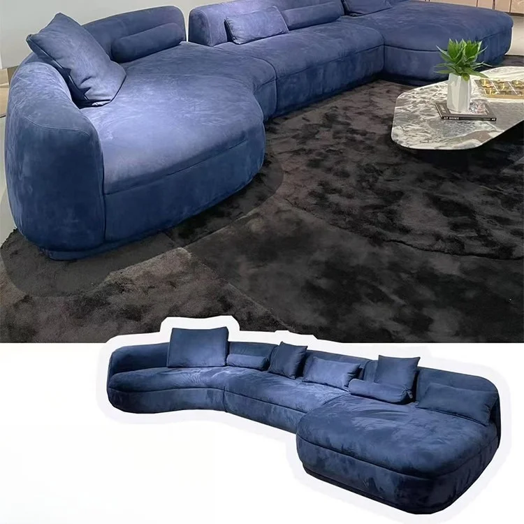 Italian minimalist fabric curved sofa, modern fabric combination
Italian minimalist fabric curved sofa, modern fabric combination
