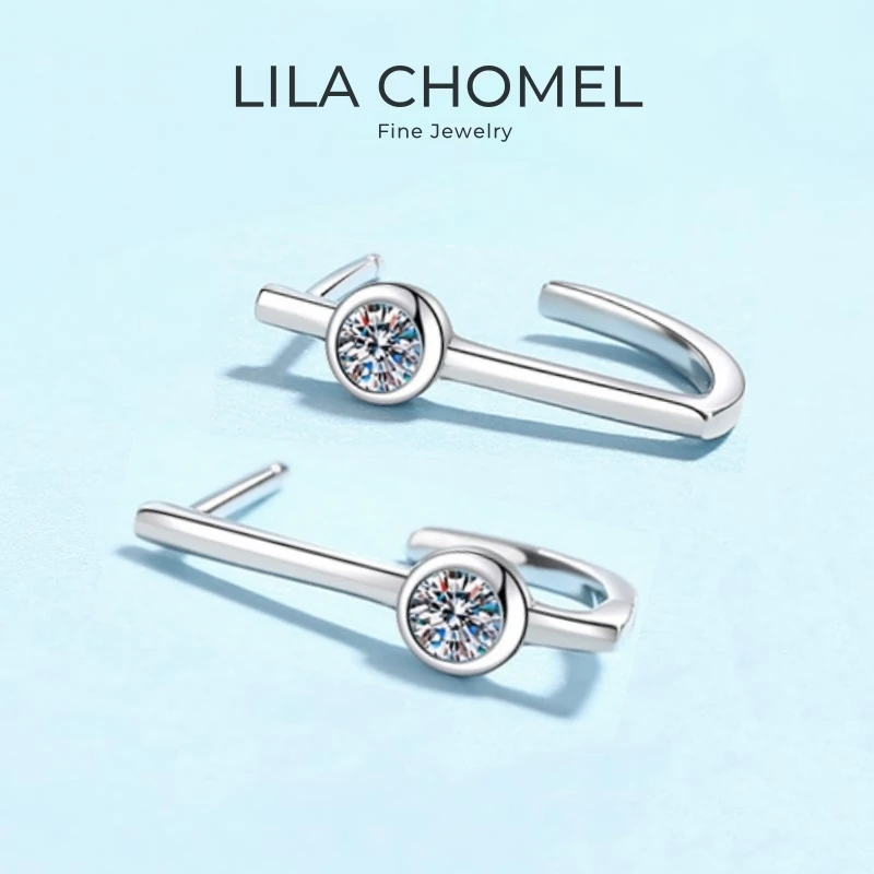 Girl Birthday Gift 18K White Gold Wedding Earrings 0.2CT Moissanite Diamond Women PT950 Platinum Valentine's Day Fine Jewelry
Girl Birthday Gift 18K White Gold Wedding Earrings 0.2CT Moissanite Diamond Women PT950 Platinum Valentine's Day Fine Jewelry