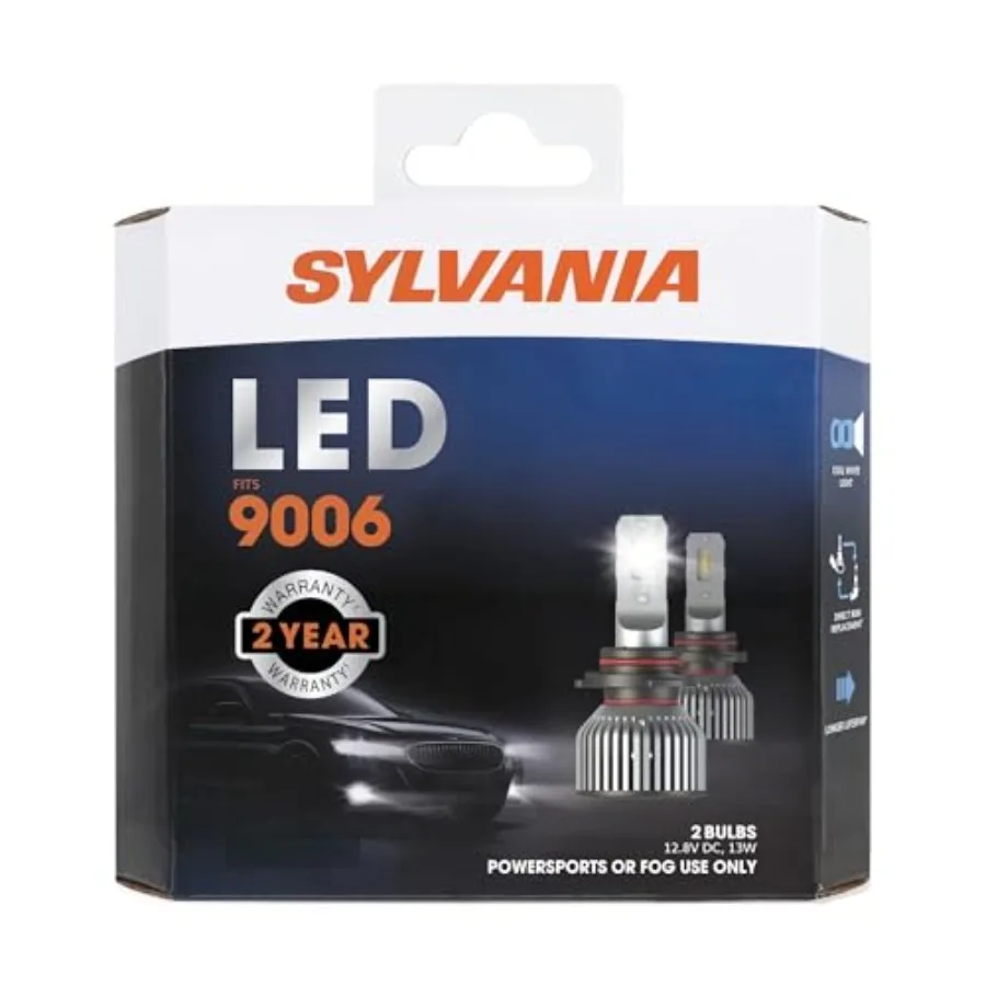 9006 LED - Fog Lights For Cars and Trucks - Headlight Bulbs for Off Road Powersports - 6000k Cool White LED Light - Long-Lastin
9006 LED - Fog Lights For Cars and Trucks - Headlight Bulbs for Off Road Powersports - 6000k Cool White LED Light - Long-Lastin