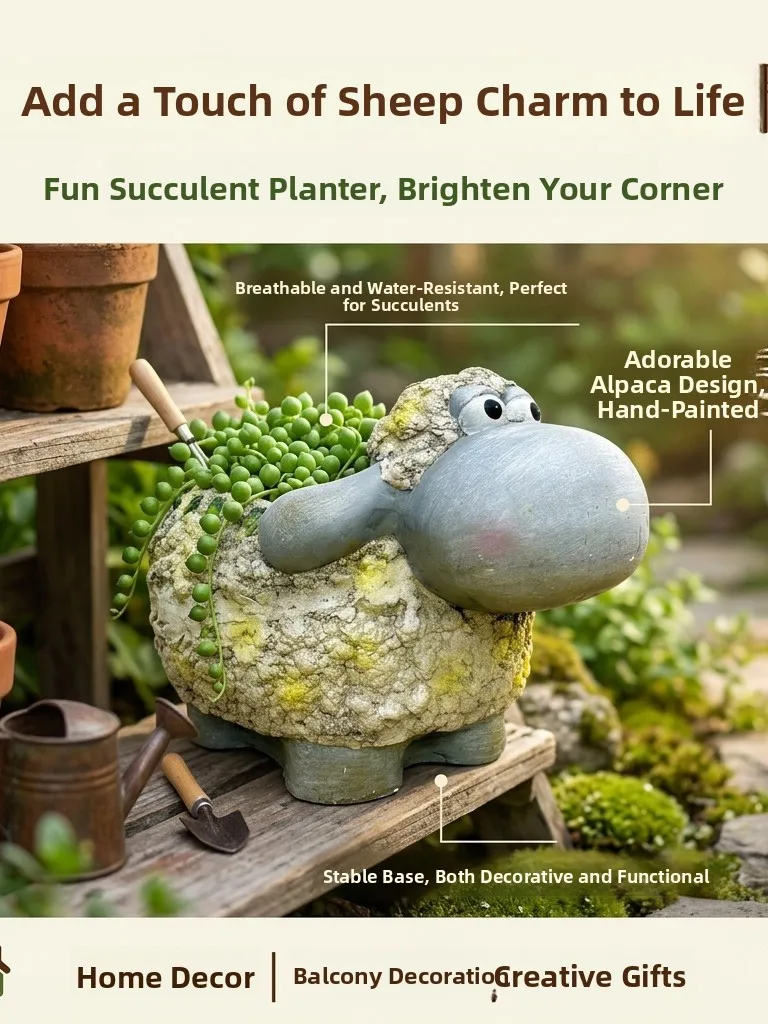 Creative Cartoon Sheep Shaun Outdoor Courtyard Villa Garden Flower Planting Pot Magnesium Oxide Material Country Style Home D...
Creative Cartoon Sheep Shaun Outdoor Courtyard Villa Garden Flower Planting Pot Magnesium Oxide Material Country Style Home D...