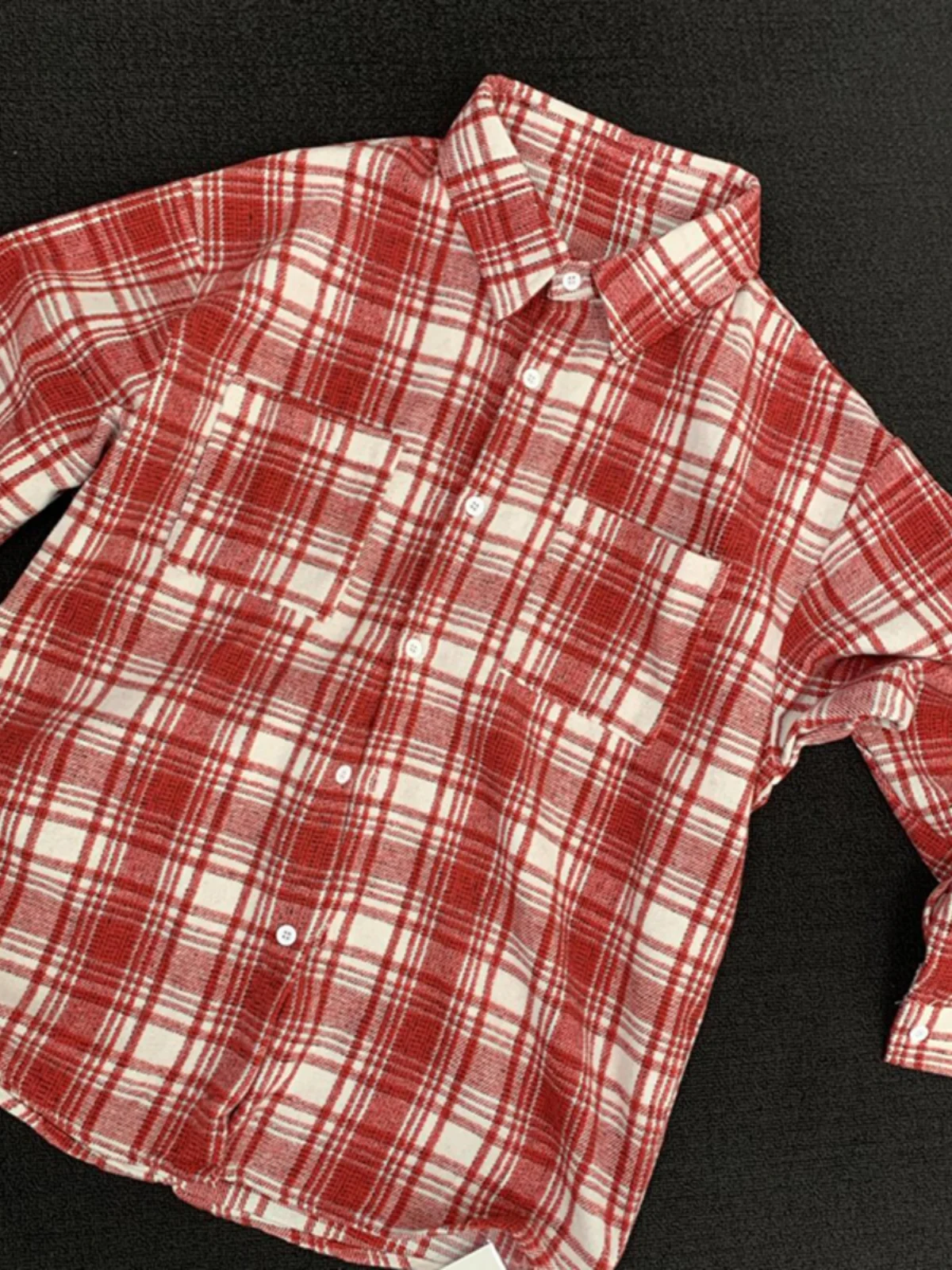 Red Plaid Long Sve Casual irt Men's American Color Blo Couple's Top Cleanfit Outerwear Youth Faion Spring Summer
Red Plaid Long Sve Casual irt Men's American Color Blo Couple's Top Cleanfit Outerwear Youth Faion Spring Summer