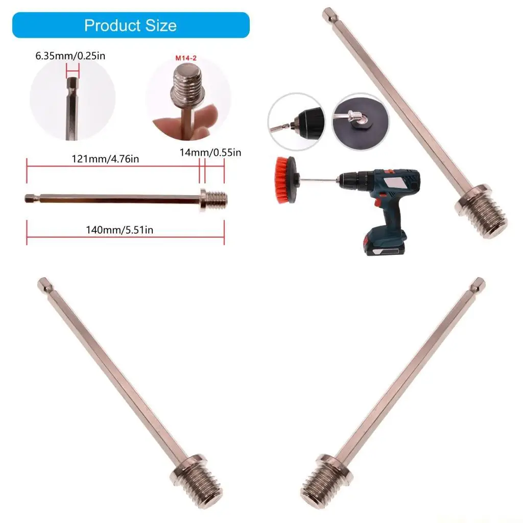 A2BE 140mm Extended Carbon Steel Rod M14 Connection For Electric Wrench Power Tool
A2BE 140mm Extended Carbon Steel Rod M14 Connection For Electric Wrench Power Tool