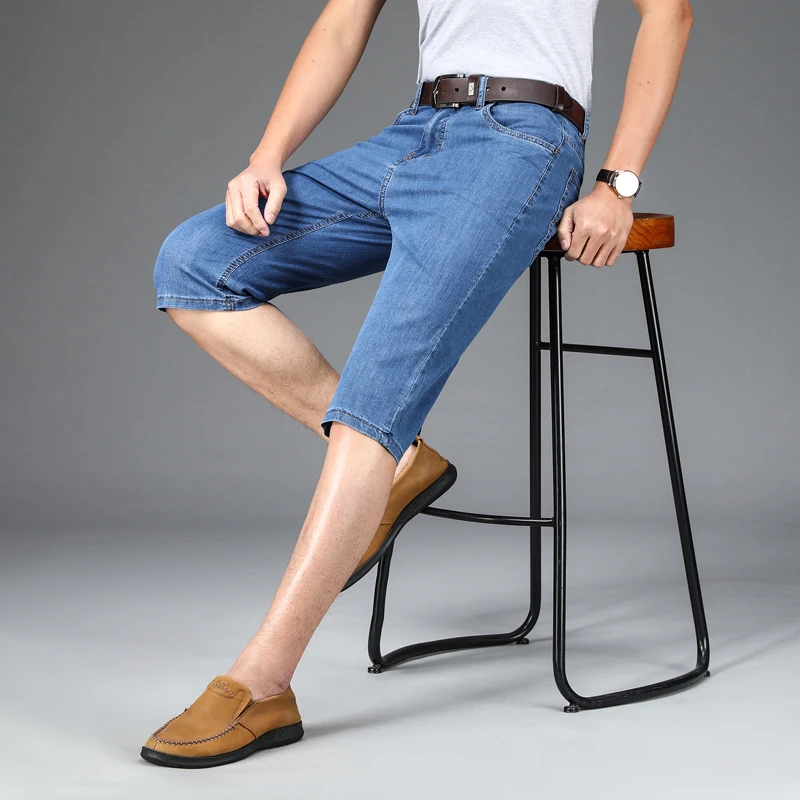 Summer Men's Thin Slim-Fit Denim Shorts Business Casual Fashion All-Match Stretch Loose Cropped Jeans Short Male 38 40
Summer Men's Thin Slim-Fit Denim Shorts Business Casual Fashion All-Match Stretch Loose Cropped Jeans Short Male 38 40