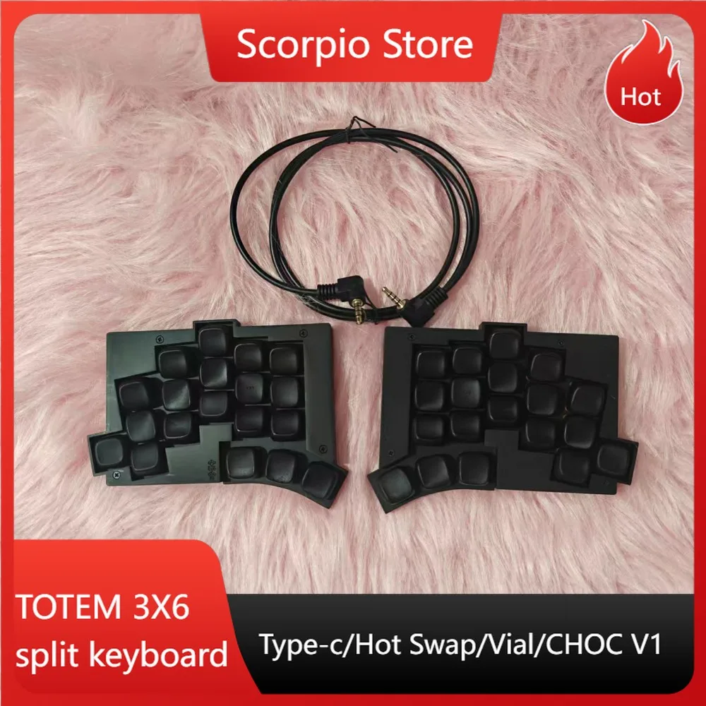 TOTEM 3X6 Wired Low Profile Split Keyboard Customized Hot Swap Kit Kailh Choc V1 Type-c Separate Keyboard Ergonomics QMK/VIAL
TOTEM 3X6 Wired Low Profile Split Keyboard Customized Hot Swap Kit Kailh Choc V1 Type-c Separate Keyboard Ergonomics QMK/VIAL
