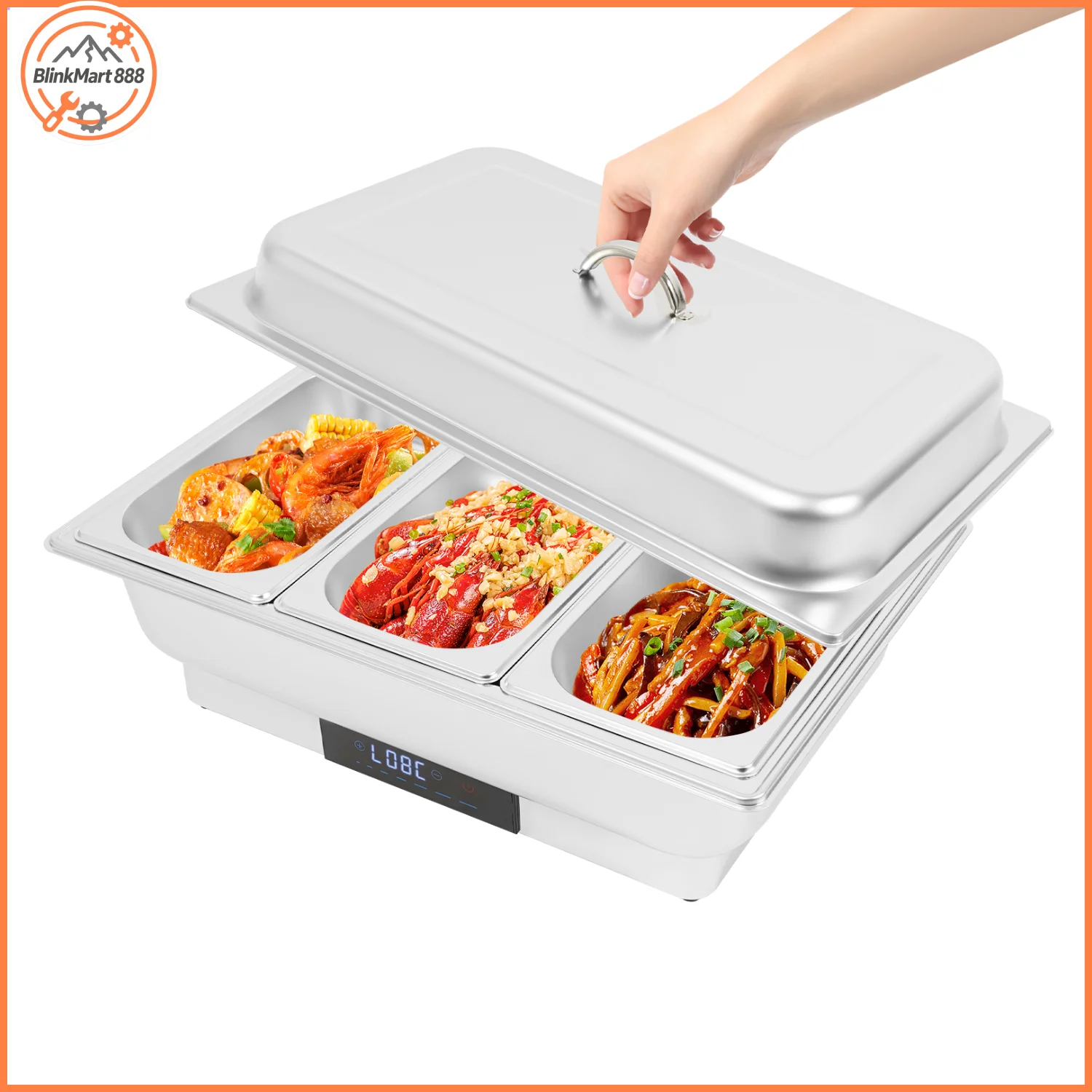 9л электрическая нагревательная жаровня для шведского стола с крышкой | Сервер-грелка для общественного питания из нержавеющей стали с сенсорным управлением мощностью 600 Вт
9л электрическая нагревательная жаровня для шведского стола с крышкой | Сервер-грелка для общественного питания из нержавеющей стали с сенсорным управлением мощностью 600 Вт