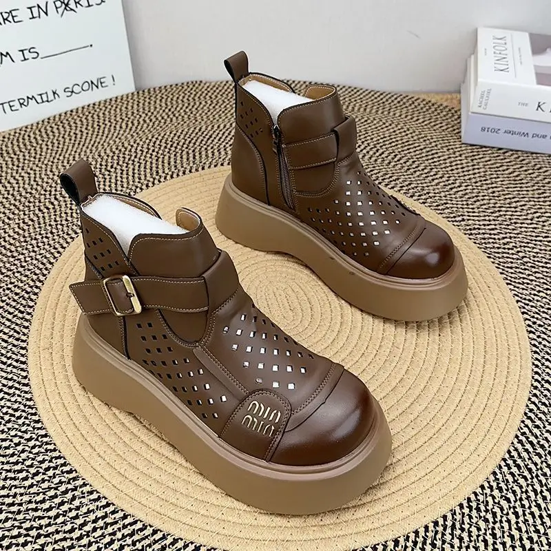 Women's Platform Cutout Combat Boots 2026 New Spring Summer Breathable Buckle Strap Soft Sole Casual Ankle Booties
Women's Platform Cutout Combat Boots 2026 New Spring Summer Breathable Buckle Strap Soft Sole Casual Ankle Booties
