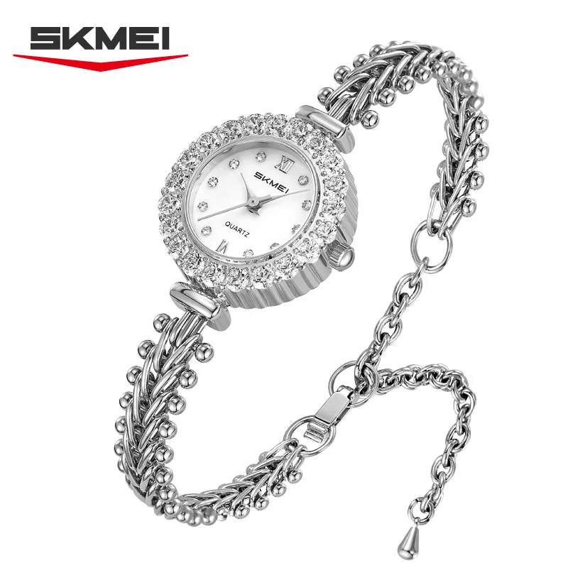 SKMEI 2729 New Fashion Lightweight Women's Quartz Watch Diamond Set Dial Bracelet Luxury Watch Relojes De Mujer
SKMEI 2729 New Fashion Lightweight Women's Quartz Watch Diamond Set Dial Bracelet Luxury Watch Relojes De Mujer