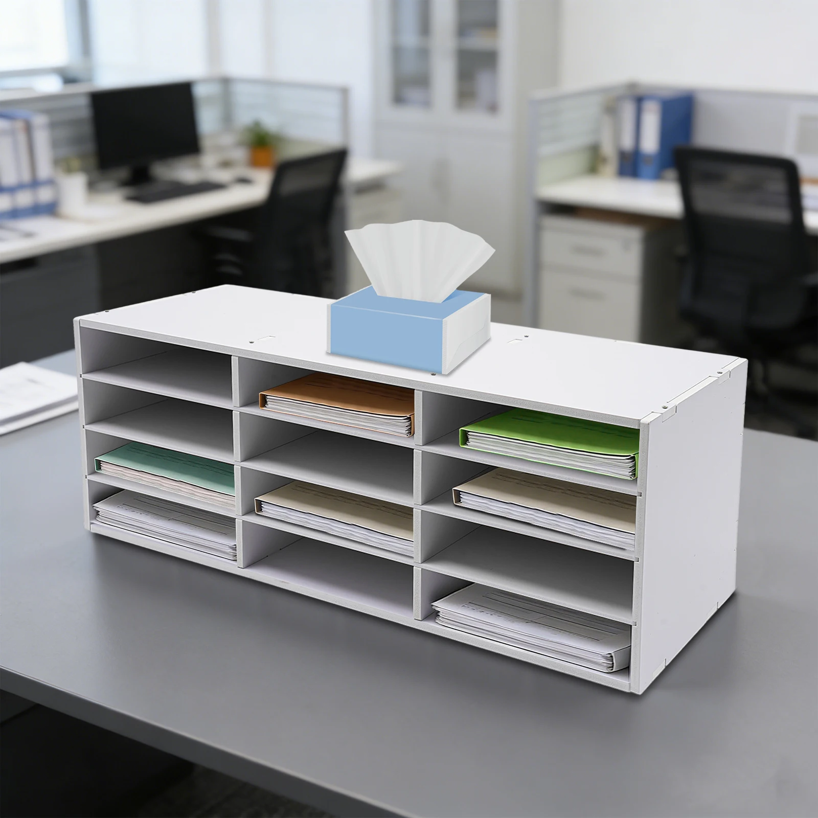 Literature Organizers, 12 Compartments Office Mailbox,31.46*12.13*11.81 Inch, for Office, Home, Classroom, Mailrooms, White
Literature Organizers, 12 Compartments Office Mailbox,31.46*12.13*11.81 Inch, for Office, Home, Classroom, Mailrooms, White