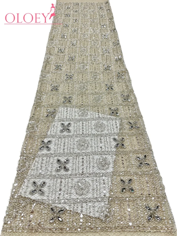 OLOEY High-Quality French Tulle Lace Fabric with Floral Embroidery And Sequins Beads for Dress Sewing Elegant Nigerian Lace
OLOEY High-Quality French Tulle Lace Fabric with Floral Embroidery And Sequins Beads for Dress Sewing Elegant Nigerian Lace
