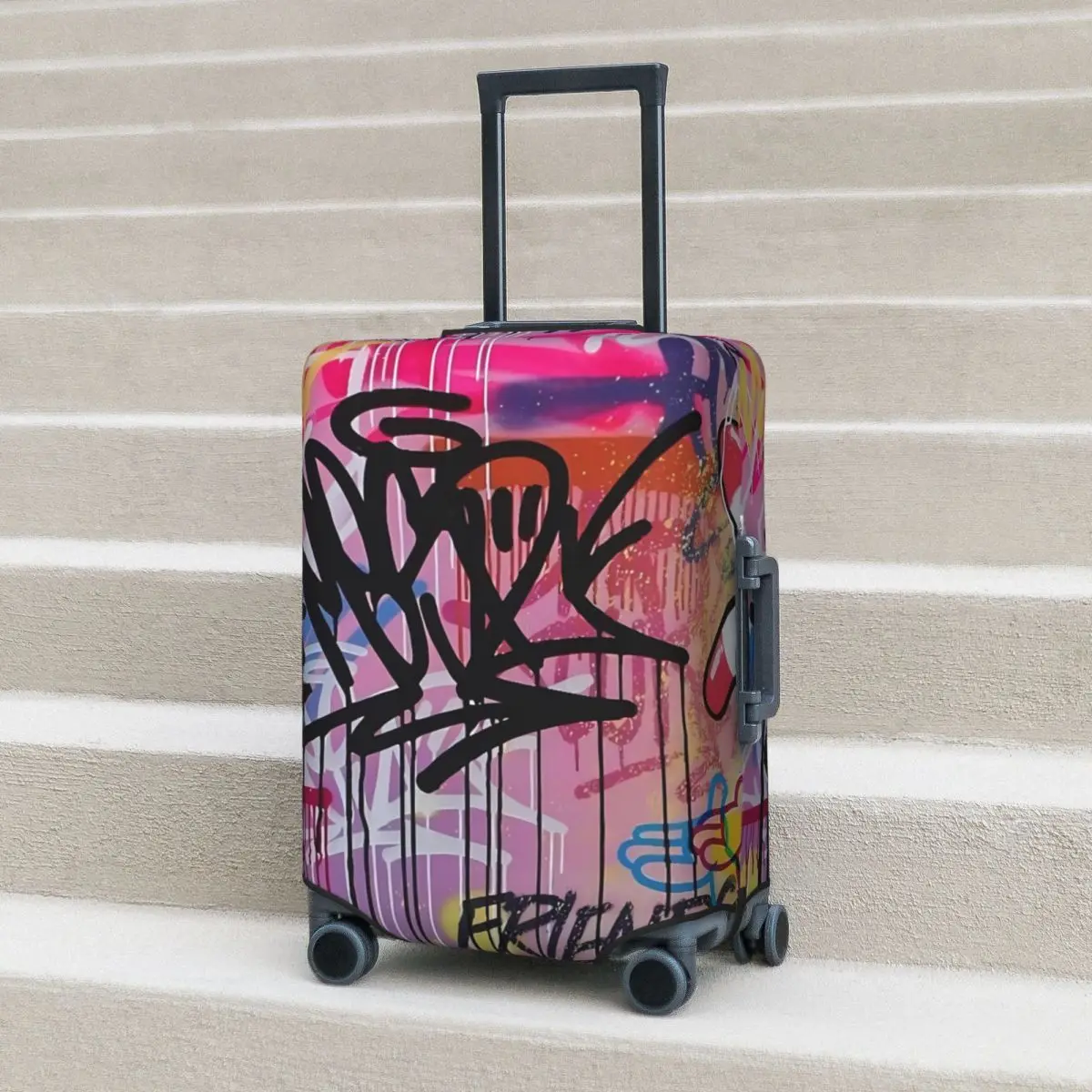 Graffiti Tag Spray Anime Suitcase Cover Useful Cruise Trip Protector Luggage Supplies Vacation
Graffiti Tag Spray Anime Suitcase Cover Useful Cruise Trip Protector Luggage Supplies Vacation