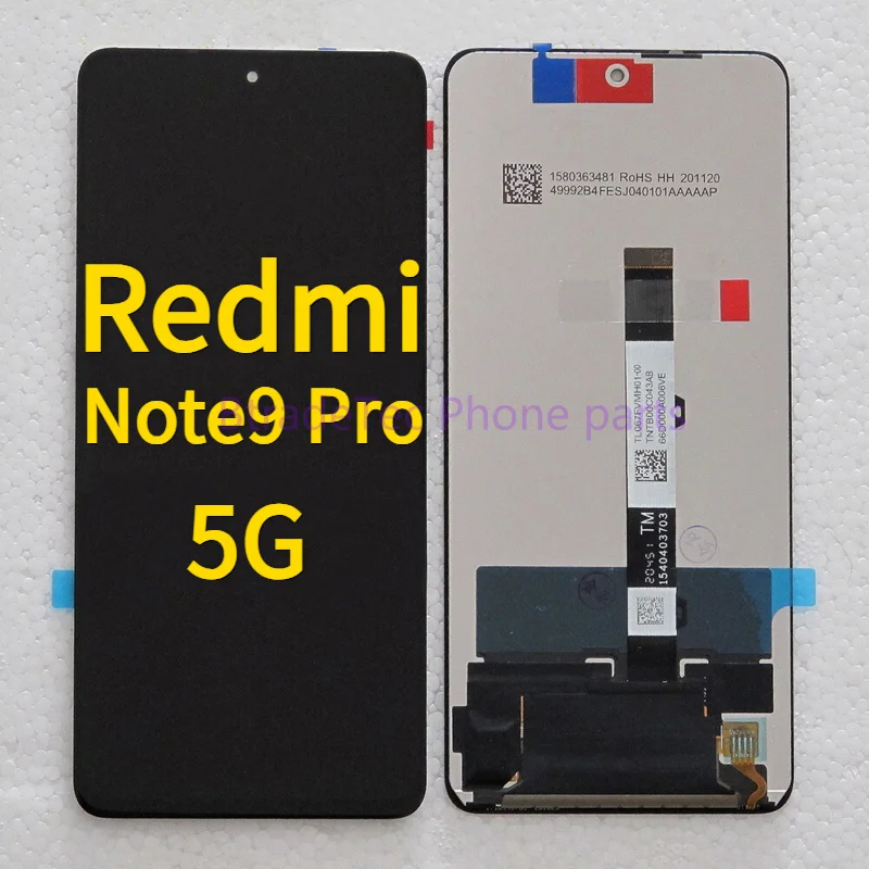 OEM LCD display touch screen digitizer assembly for Xiaomi Redmi Note 9 Pro (5G)
OEM LCD display touch screen digitizer assembly for Xiaomi Redmi Note 9 Pro (5G)
