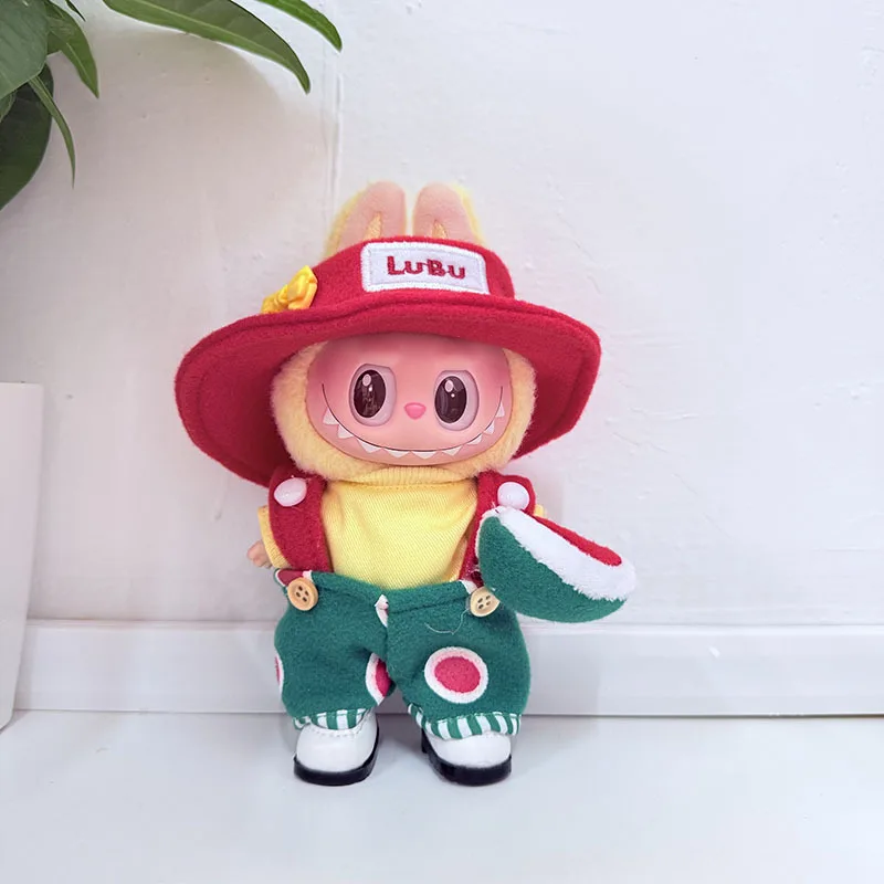 Labubu 1st 2nd 3rd Gen Summer - Cute Outfit Red Hat Watermelon - Patterned Overalls & Yellow Top For 15/17cm Dolls
Labubu 1st 2nd 3rd Gen Summer - Cute Outfit Red Hat Watermelon - Patterned Overalls & Yellow Top For 15/17cm Dolls