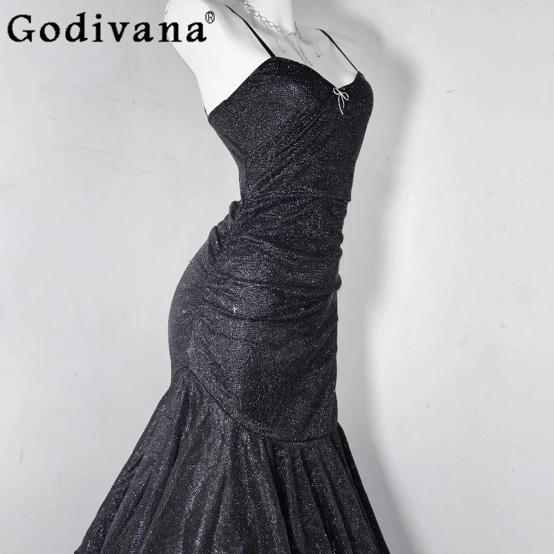 Women's Summer Evening Dresses Fashion Princess Party Sleeveless Dress Female Elegant Spaghetti Strap Ruffles Slim Dress
Women's Summer Evening Dresses Fashion Princess Party Sleeveless Dress Female Elegant Spaghetti Strap Ruffles Slim Dress