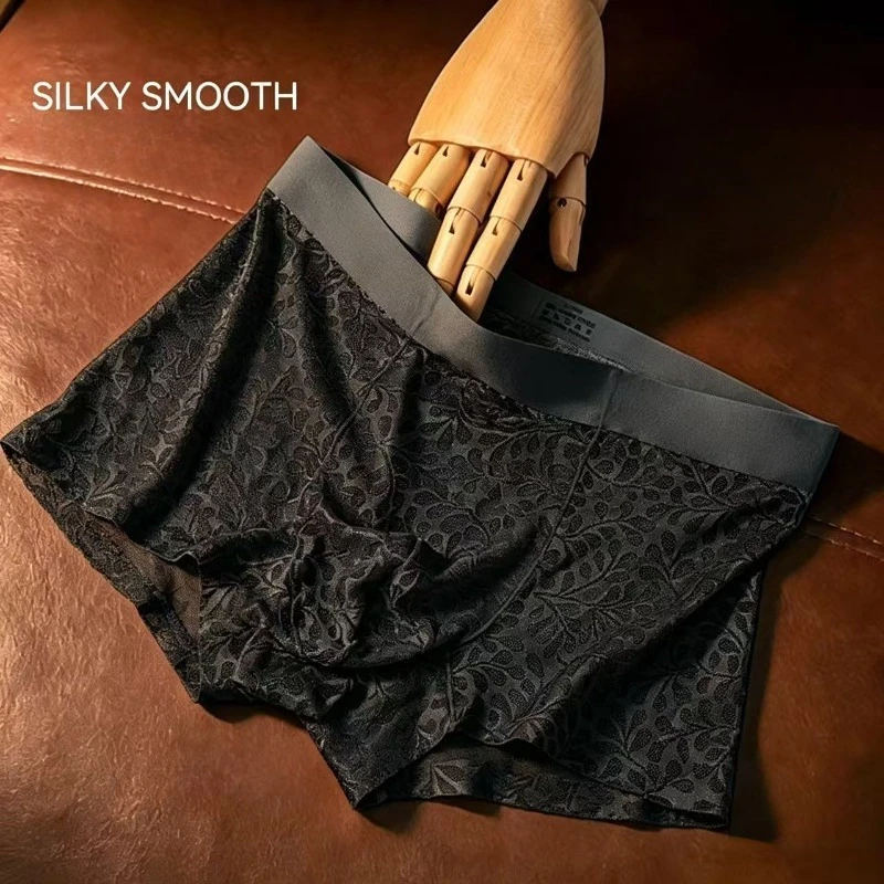 Men's Seamless Ice Silk Boxer Shorts Lace Hollow - out Ultra - thin Breathable Summer Underwear 3-Pack
Men's Seamless Ice Silk Boxer Shorts Lace Hollow - out Ultra - thin Breathable Summer Underwear 3-Pack
