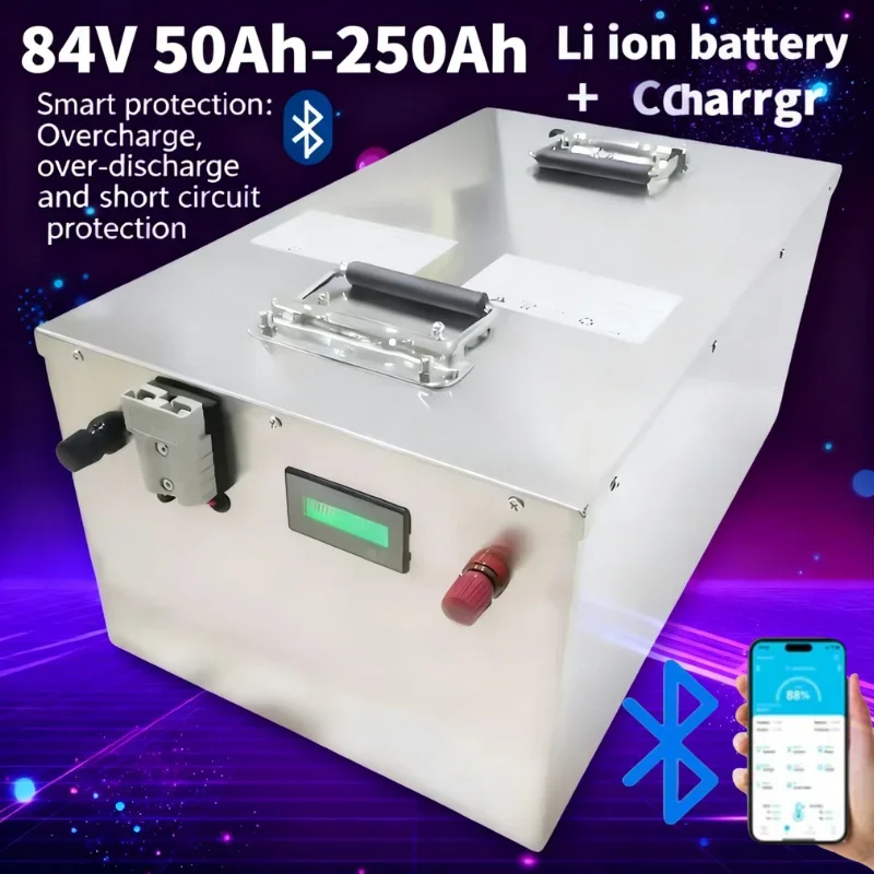 Литий-ионный аккумулятор 84 В, 50 Ач-250 Ач с BMS для экскурсионных транспортных средств 8 кВт, 12 кВт, электромобиль с заземлением в аэропорту + Bluetooth + быстрый
Литий-ионный аккумулятор 84 В, 50 Ач-250 Ач с BMS для экскурсионных транспортных средств 8 кВт, 12 кВт, электромобиль с заземлением в аэропорту + Bluetooth + быстрый
