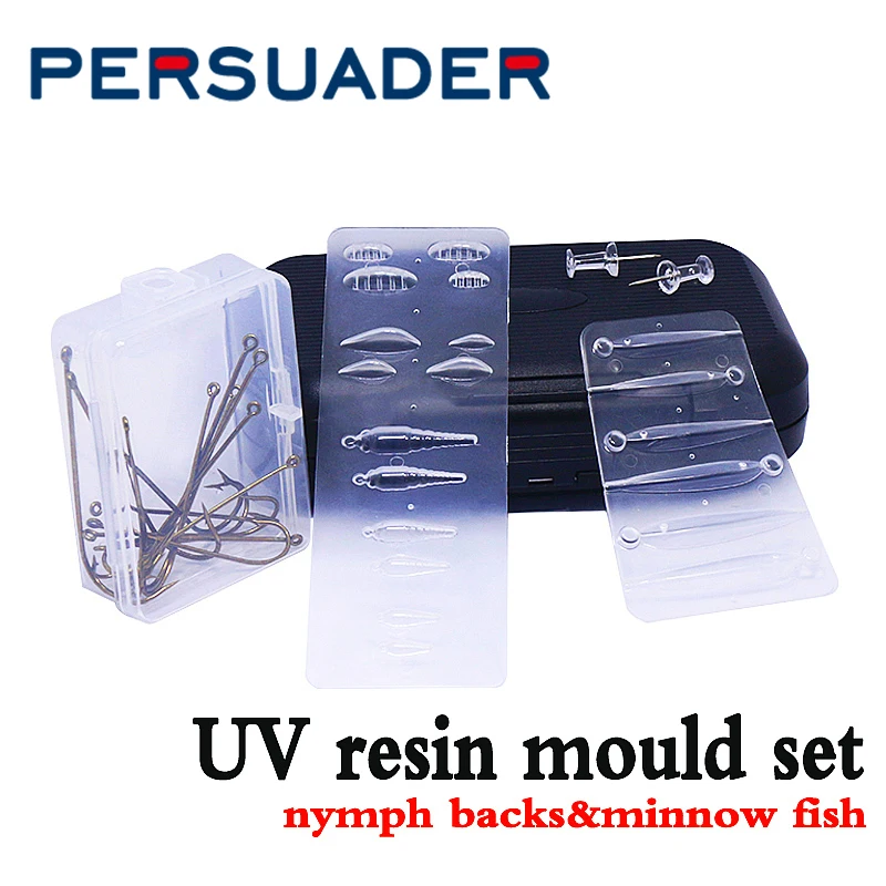 Persuader 2 moulds set fly tying UV resin moulds new concept fly tying tools bug bond mould nymph&minnow fish body shape moulds
Persuader 2 moulds set fly tying UV resin moulds new concept fly tying tools bug bond mould nymph&minnow fish body shape moulds